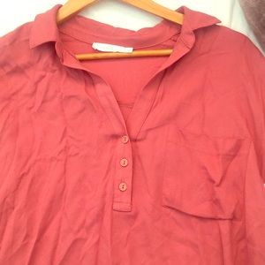 Lush coral blouse